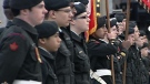 Cadets at an Ottawa ceremony to mark the 95th anniversary of the Battle of Vimy Ridge Sunday, April 8, 2012.