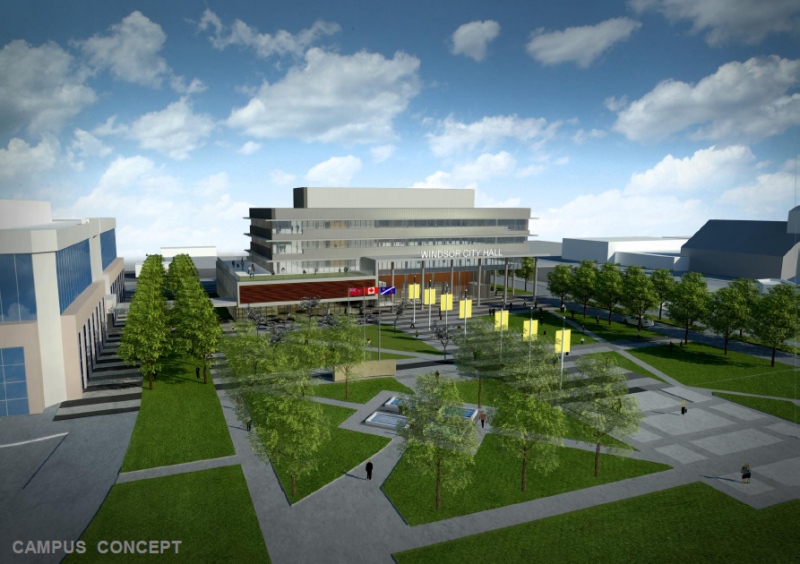 An artist rendering of Windsor's new city hall design as seen on the City of Windsor website. 