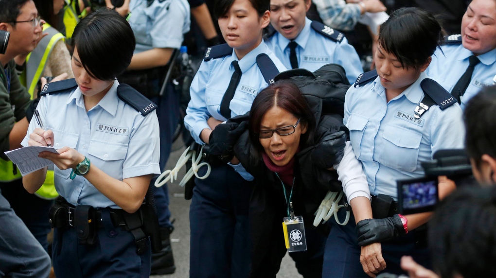Demonstrators Arrested As Hong Kong Protest Camp Dismantled Ctv News