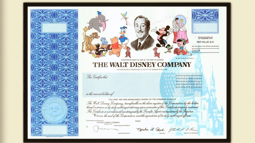 Single share of Walt Disney Company stock