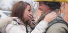 Kingsville firefighter Corey Vultaggio proposes to Lyndi Meloche in a video on YouTube. (Presidential Productions/YouTube) 