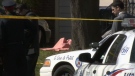 Police say they found the 55-year-old man outside 32 Taylor Drive with blood all over his face and shoulder around 2:40 p.m. Friday, April 13, 2012.