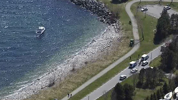 A 50-year-old woman was pulled from the water in Humber Bay with no vital signs, Friday, April 13, 2012.