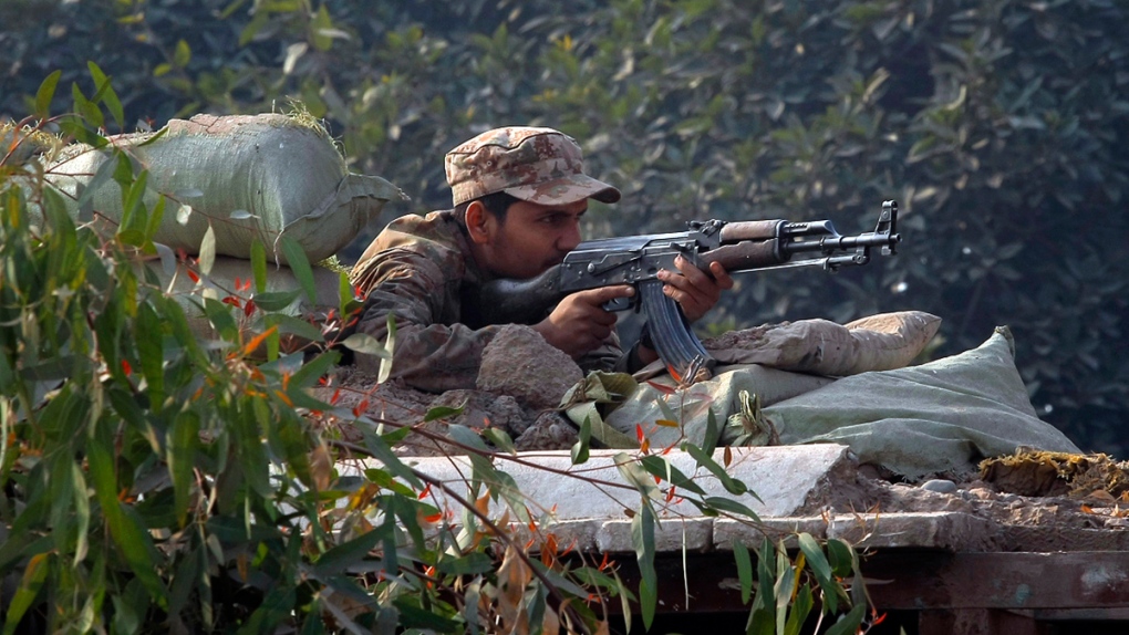 Pakistani army soldier in Peshawar