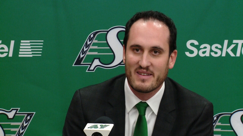 Saskatchewan Roughriders president and CEO Craig Reynolds is seen at an undated news conference in Regina.