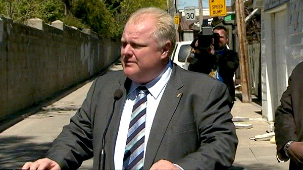 Toronto Mayor Rob Ford speaks about Pride, Wednesday, April 18, 2012.