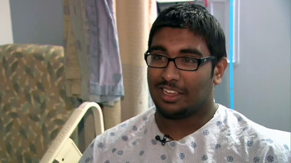 Ajethan Ramachandranathan, 18, collapsed in the middle of the gym, Friday, April 13, 2012.