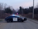 OPP block River Rd. following a shooting on Oneida of the Thames First Nation, southwest of London, Ont. on Sunday, Dec. 21, 2014. (Gerry Dewan / CTV London)