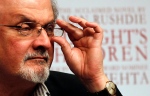 Author Salman Rushdie attends a promotional event of “Midnight’s Children” in Mumbai, India, Tuesday, Jan. 29 , 2013. Rushdie is in India on a promotional tour for Deepa Mehta’s Midnight’s Children, based on his Booker Prize-winning novel of the same name. (AP Photo/Rajanish Kakade)