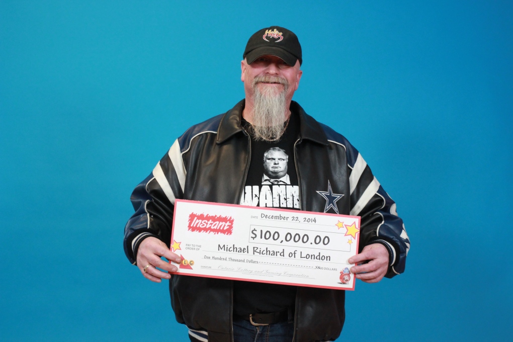 Lottery winner Michael Richard of London