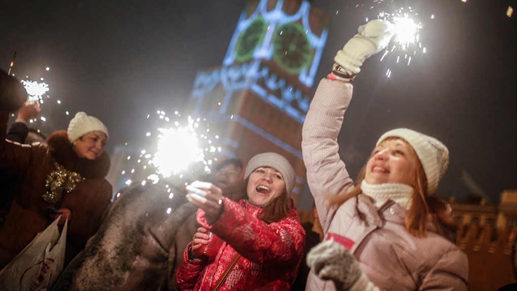 Celebrating the New Year in Moscow, Russia