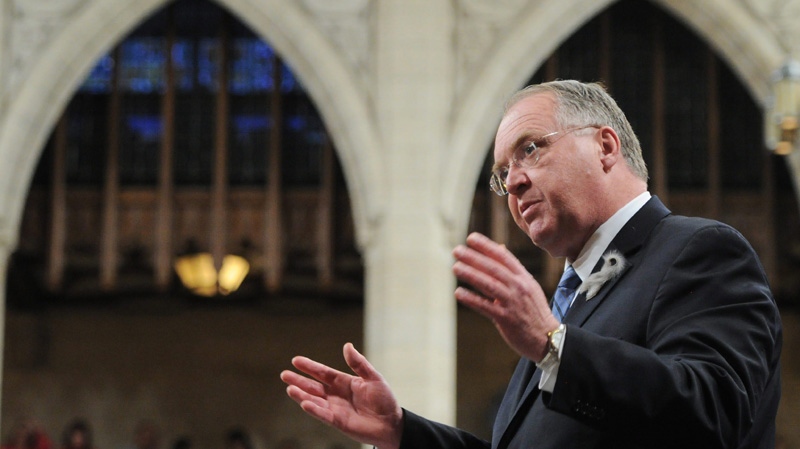 Minister of Fisheries and Oceans and for the Atlantic Gateway Keith Ashfield speaks during question period in the House of Commons on Parliament Hill in Ottawa on Friday, February 3, 2012. THE CANADIAN PRESS/Sean Kilpatrick