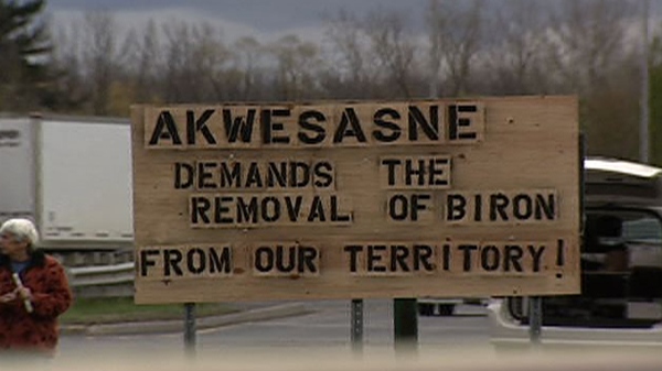 Residents of the Akwesasne community near Cornwall go public with their call to have Const. Mike Biron resign.
