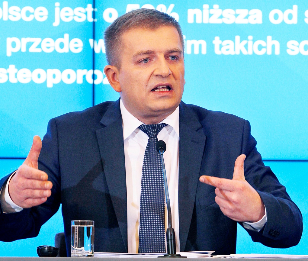 Poland’s Health Minister Bartosz Arlukowicz 