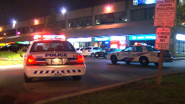 Toronto police are at the scene of an overnight stabbing at Kennedy and Steeles, Friday, April 27, 2012.