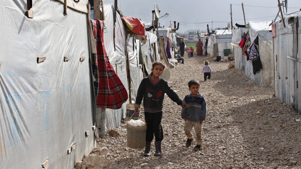 Syrian refugee camp in Deir Zannoun, Lebabon