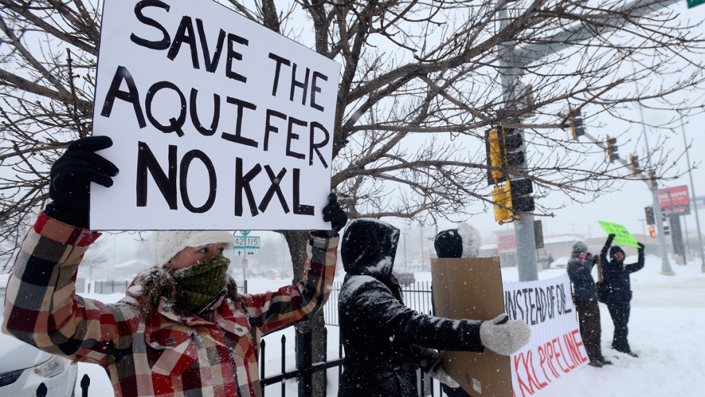 Protesting the proposed Keystone XL pipeline