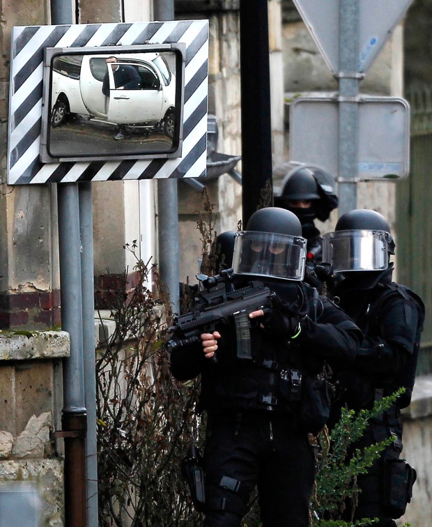 SWAT police officers near Paris
