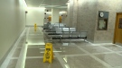 Puddles of water on the first floor of the Ottawa Courthouse after a pipe burst on the sixth floor on Thursday, Jan. 8, 2014.