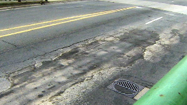 Dufferin Street topped the list of crumbling, broken roadways, released by CAA on Wednesday, May 2, 2012.  
