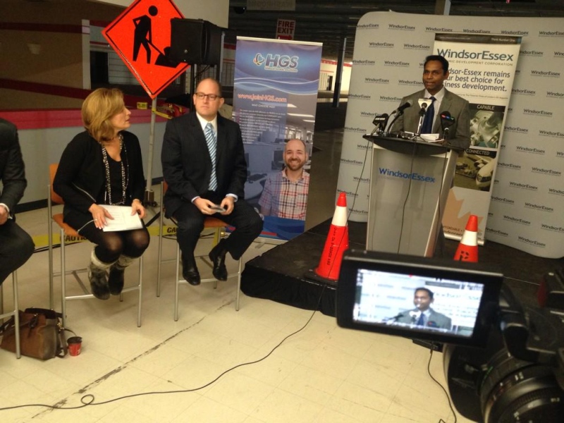 HSG Canada Inc., announces it will be opening a call centre at the old Zellers in Tecumseh Mall in Windsor, Jan. 13, 2015. (Sacha long / CTV Windsor)