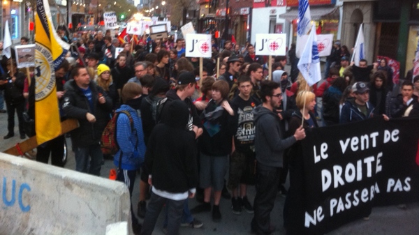 Protesters have been marching through Montreal on a nightly basis to demand free university tuition (CTV Montreal/Marc Latendresse, May 2, 2012)