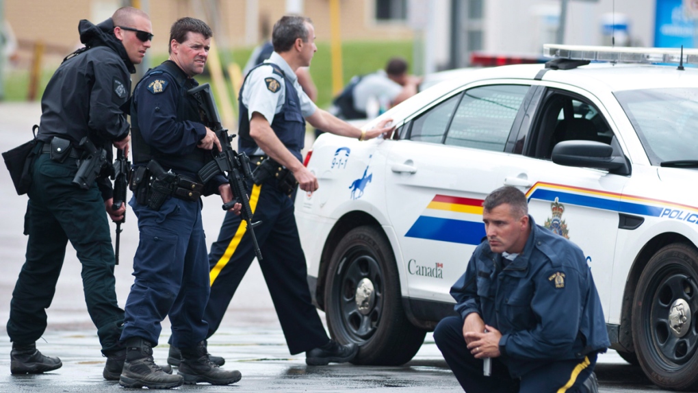 Police in Moncton, N.B., on June 5, 2014