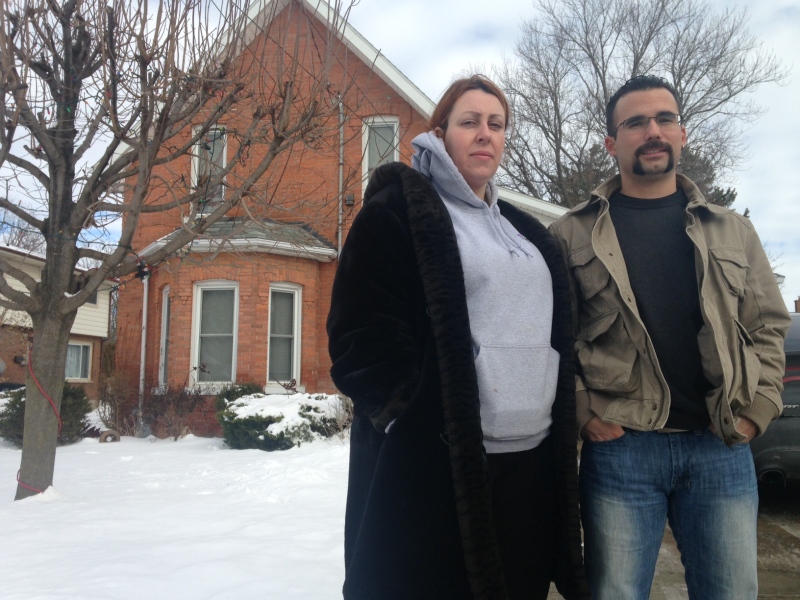 Homeowners say about $8,000 worth of stuff was stolen at a break-in on Delaware Ave in Chatham, Ont., Jan.16, 2015. (Chris Campbell / CTV Windsor)