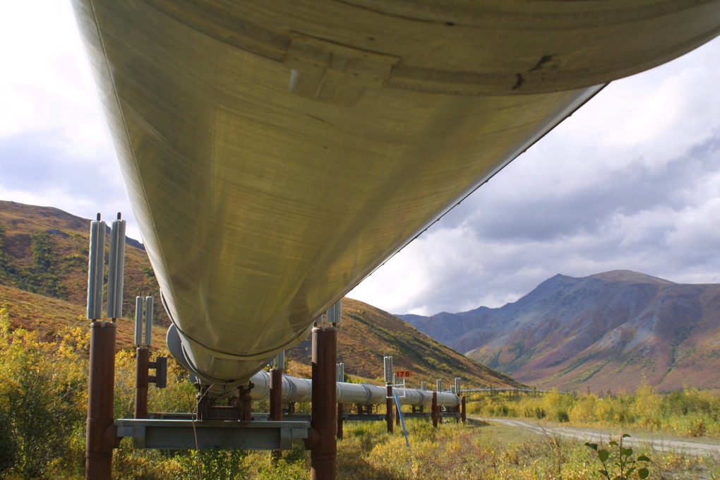 Trans-Alaska pipeline in Fairbanks