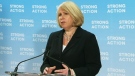 Health Minister Deb Matthews holds a press conference in Toronto on Monday, May 7, 2012.
