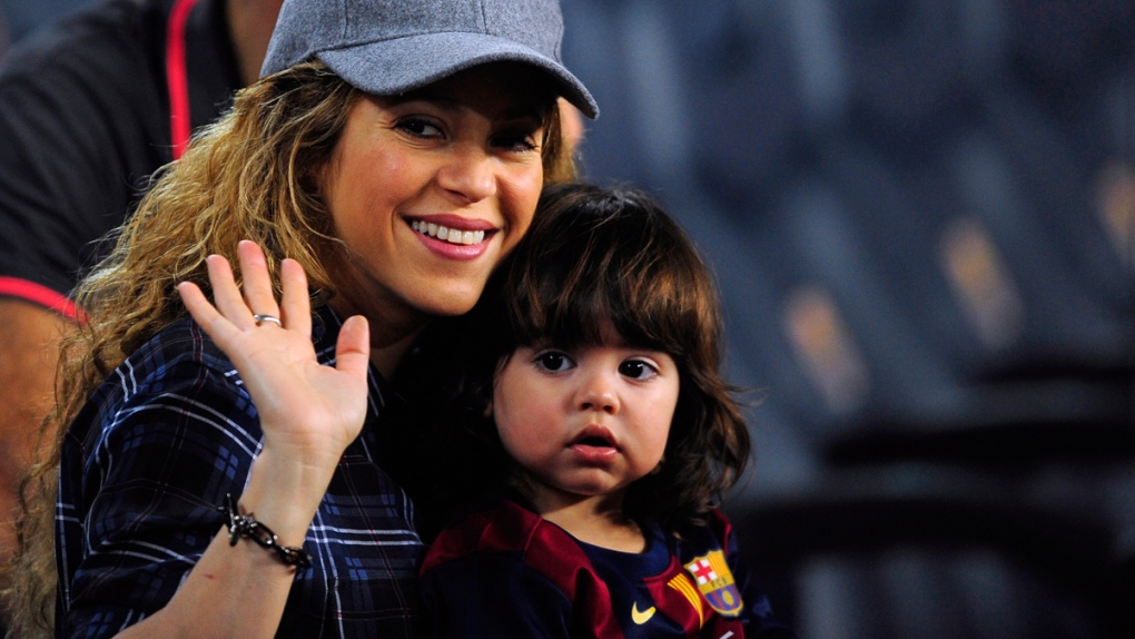 Shakira with her son Milan