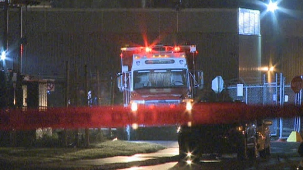 A toxic leak forced the evacuation of a factory in St. Jean sur Richelieu Tuesday night. (May 9, 2012)