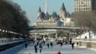 The Fairmont Chateau Laurier creates a beautiful backdrop for skating along the Rideau Canal Skateway in Ottawa. (Phil/CTV Viewer)