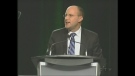 London Mayor Matt Brown delivers the State of the City address at the London Convention Centre on Tuesday, Jan. 27, 2015. (Daryl Newcombe / CTV London)
