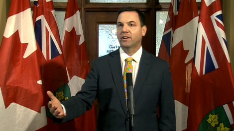 Tim Hudak and the Ontario Progressive Conservatives discuss a plan to control hydro rates that involves the investment of public sector pension plans.