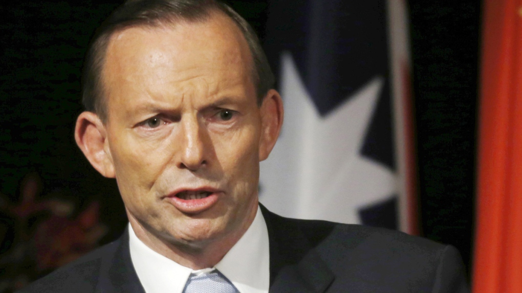 Australia's Prime Minister Tony Abbott speaks