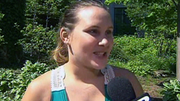 Jules McKernan, a Toronto nurse, helped save a woman who collapsed during the Sporting Life 10K Run on Sunday, May 13, 2012. 