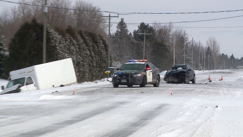 Route 500, between Casselman and Limoges, was closed for most of today after a head-on crash between a car and a truck.