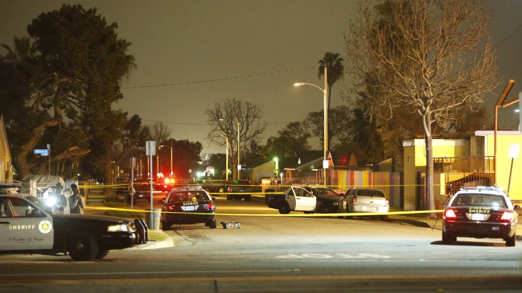 Scene of accident allegedly involving Suge Knight