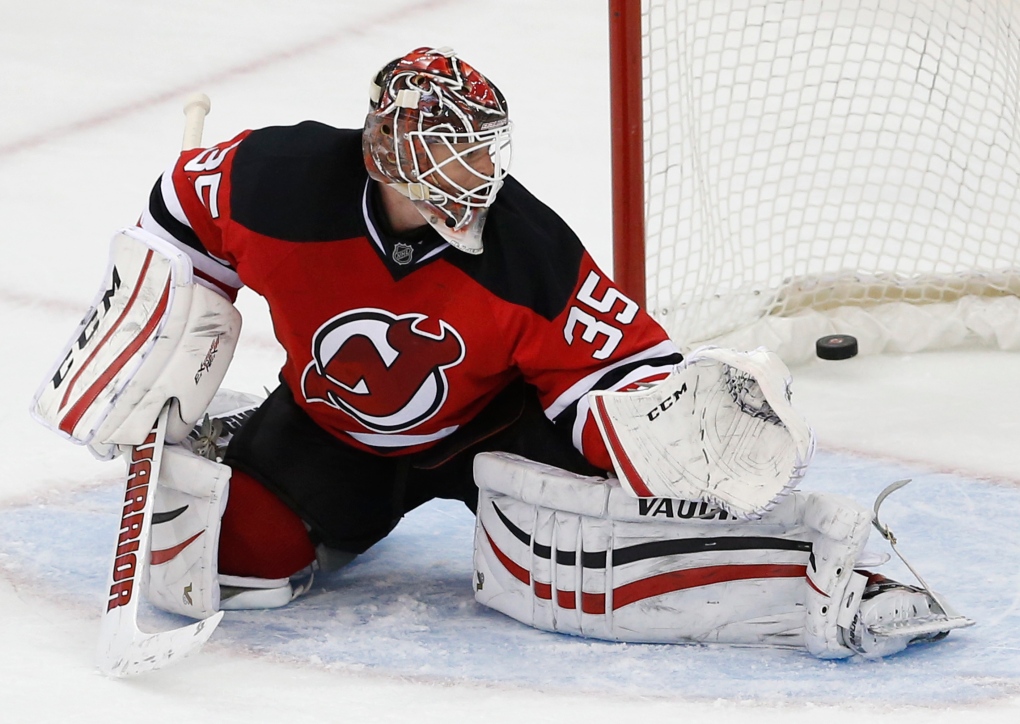 November 10, 2014: New Jersey Devils goalie Cory Schneider (35