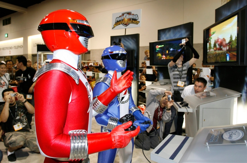Fans photograph the Power Rangers at the Comic-Con convention in San Diego on Sunday, July 29, 2007. (Disney / Bandai)