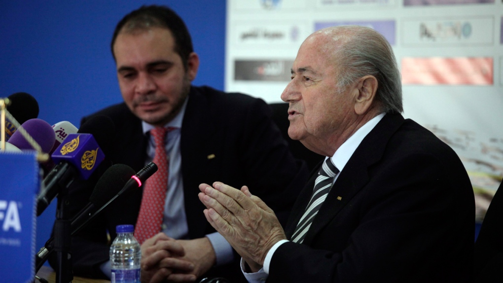 Blatter, right, and Prince Ali Bin al-Hussein