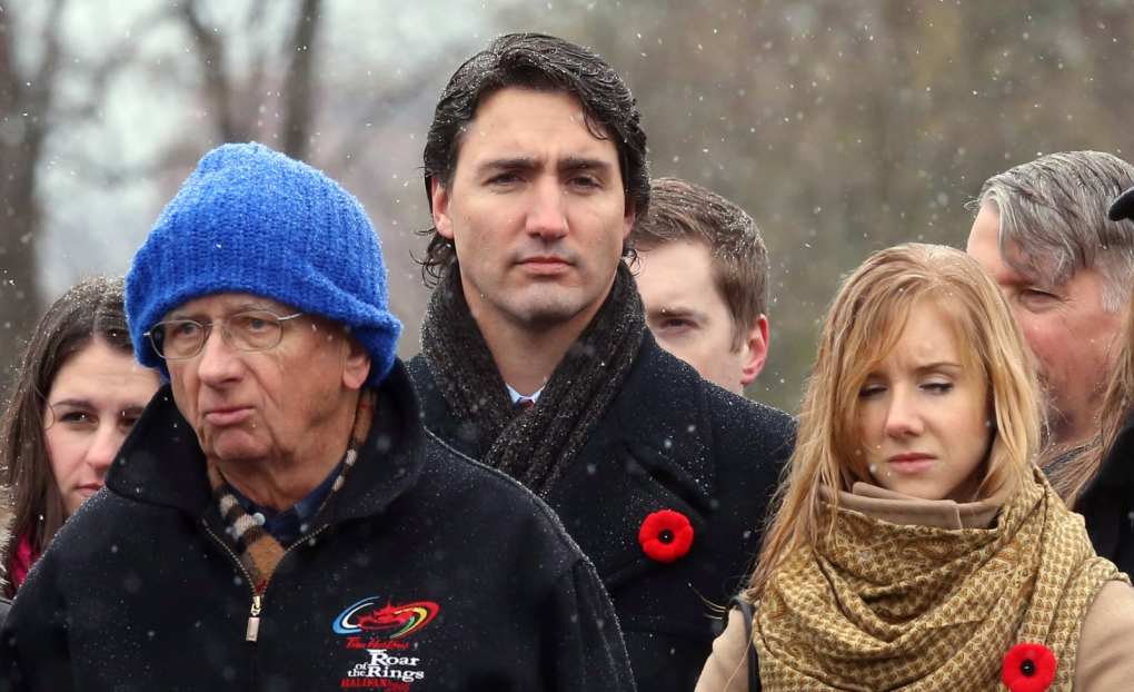 Liberal Leader Justin Trudeau at a Remembrance Day