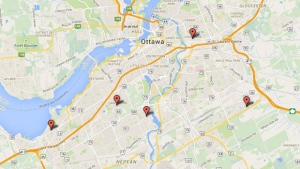 On the Map: Ottawa Shootings 2015