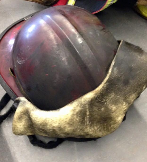 Helmet burned during Clarence Street fire