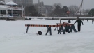 Just an arm’s length from the Skateway, two women from Toronto fell through the ice on the Rideau Canal on Sunday. One got stuck, and had to be rescued.