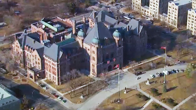 Queen's Park is seen from the CTV News chopper. 