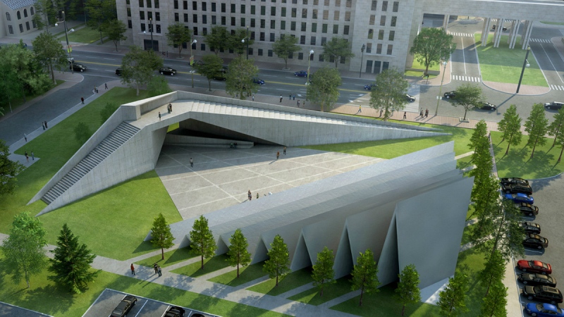 Artist’s rendering of the Memorial to the Victims of Communism to be built near the Supreme Court of Canada. (ABSTRAKT Studio Architecture)