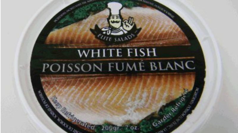 Elite Salads brand White Fish is shown in this handout by the Canadian Food Inspection Agency.