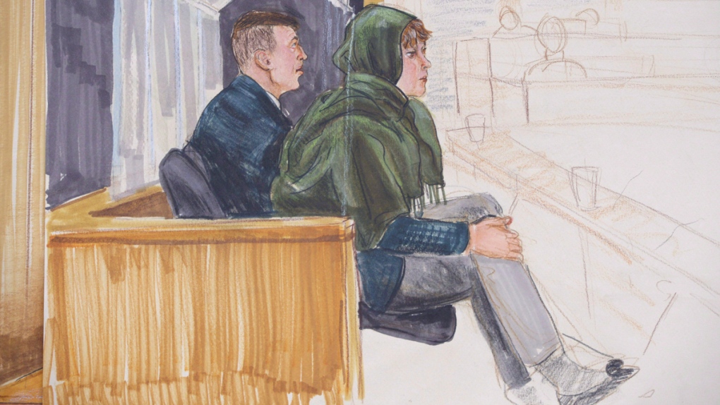 John Nuttall  and Amanda Korody in court sketch